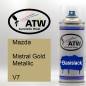 Preview: Mazda, Mistral Gold Metallic, V7: 400ml Sprühdose, von ATW Autoteile West.